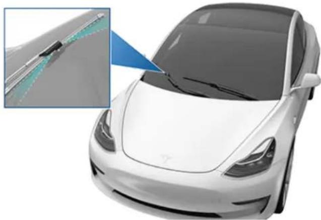 TESLA Model 3 (2017) - Nettoyage des gicleurs de lave-glace - 1
