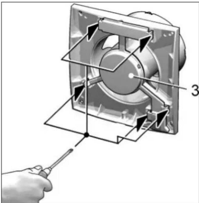 Maico ECA piano TC - Enlever le cache de protection, les crochets d'arrêt, le couvercle du moteur - 1