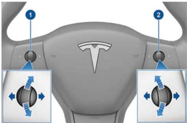 TESLA Model 3 (2023) - Boutons de défilement - 1