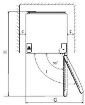 Frilec BREMEN272-NF-040DB - Space Requirement - 2