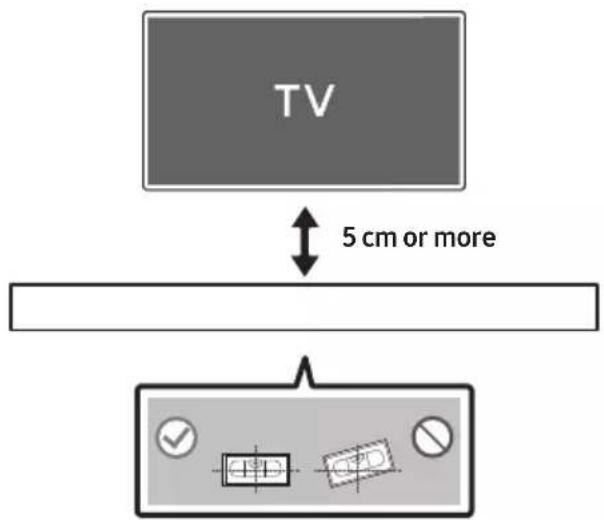 TV 5 cm or more
