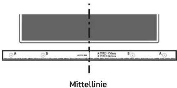 A B A TYPE: 476mm B TYPE: 350mm B A Mittellinie