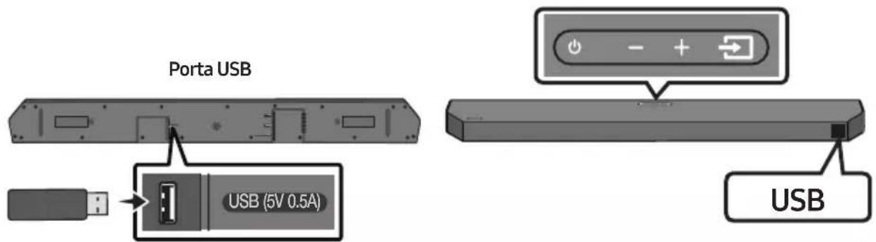 Porta USB USB (5V 0.5A) USB
