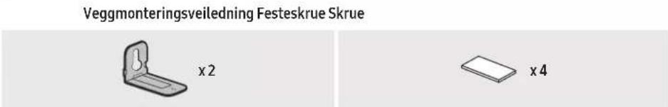 Veggmonteringsveiledning Festeskrue Skrue x 2 x 4