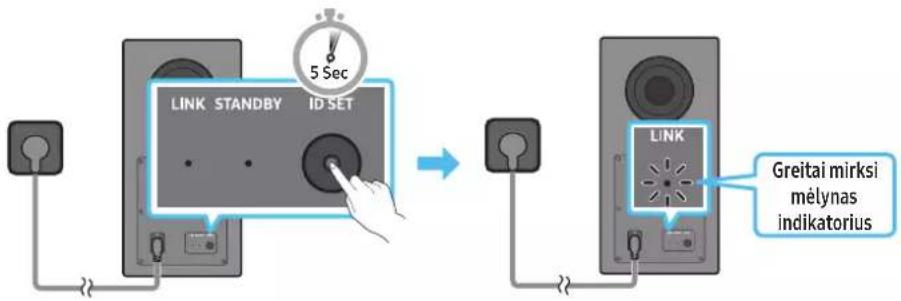 LINK STANDBY ID SET 5 Sec LINK Greitai mirksi mėlynas indikatorius
