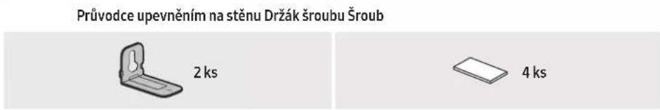 Průvodce upevněním na stěnu Držák šroubu Šroub 2 ks 4 ks