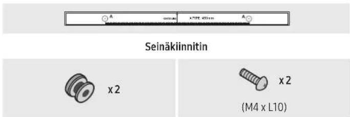 Seinäkiinnitin x2 x2 (M4 x L10)