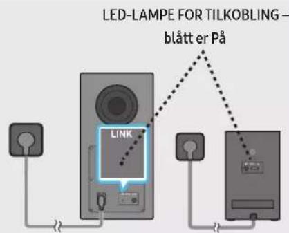 LED-LAMPE FOR TILKOBLING - blått er På LINK