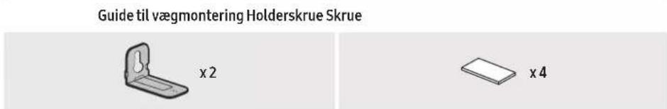 Guide til vægmontering Holderskrue Skrue x 2 x 4