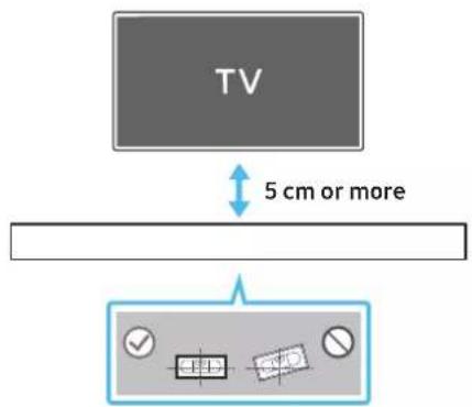 TV 5 cm or more