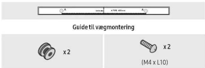 Guide til vægmontering x 2 x 2 (M4 x L10)