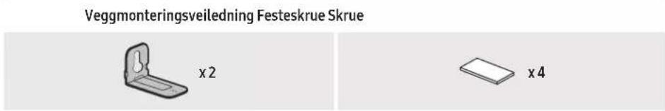 Veggmonteringsveiledning Festeskrue Skrue x 2 x 4