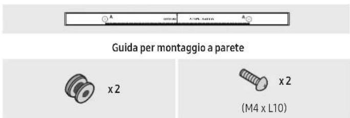 Guida per montaggio a parete x 2 x 2 (M4 x L10)