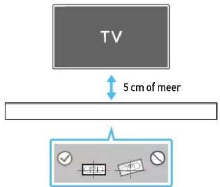 TV 5 cm of meer