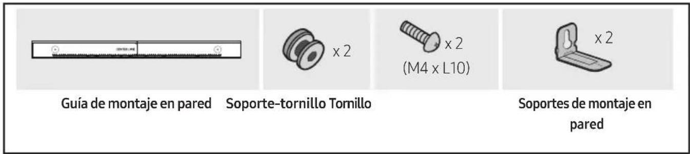 Guía de montaje en pared Soporte-tornillo Tomillo x 2 x 2 (M4 x L10) x 2 Soportes de montaje en pared