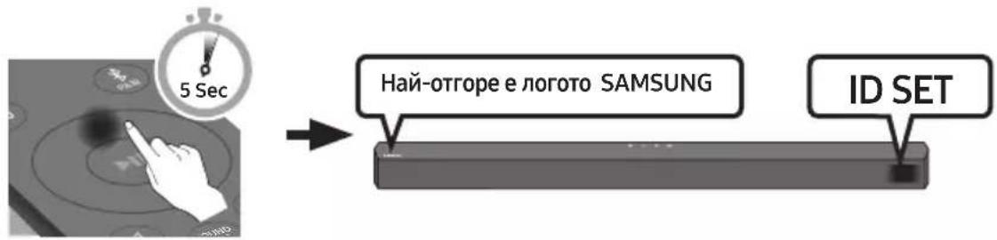 5 Sec Най-отгоре е логото SAMSUNG ID SET