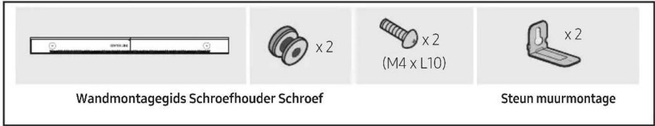 Wandmontagegids Schroefhouder Schroef x 2 x 2 (M4 x L10) x 2 Steun muurmontage