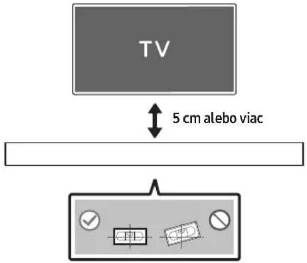 TV 5 cm alebo viac