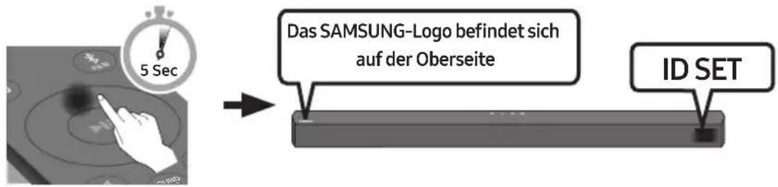 5 Sec Das SAMSUNG-Logo befindet sich auf der Oberseite ID SET