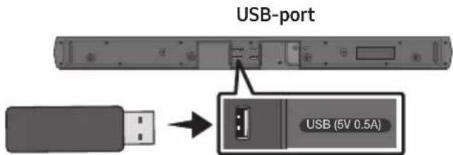 USB-port USB (5V 0.5A)