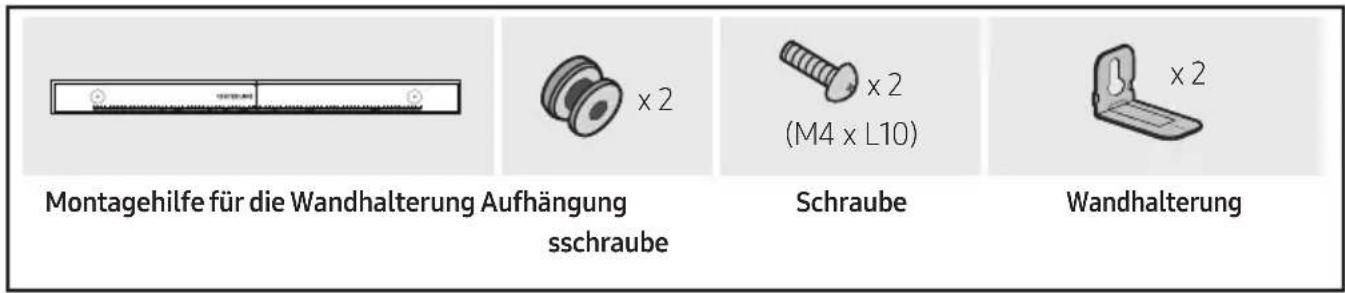 Montagehilfe für die Wandhalterung Aufhängung sschraube x 2 x 2 (M4 x L10) Schraube x 2 Wandhalterung