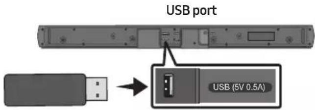 USB port USB (5V 0.5A)