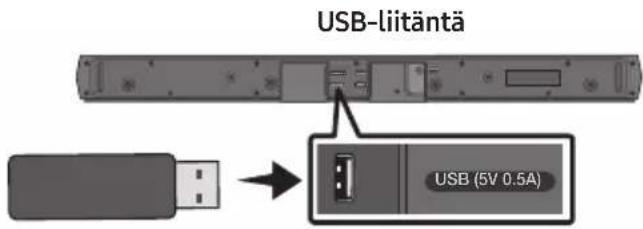 USB-liitäntä USB (5V 0.5A)