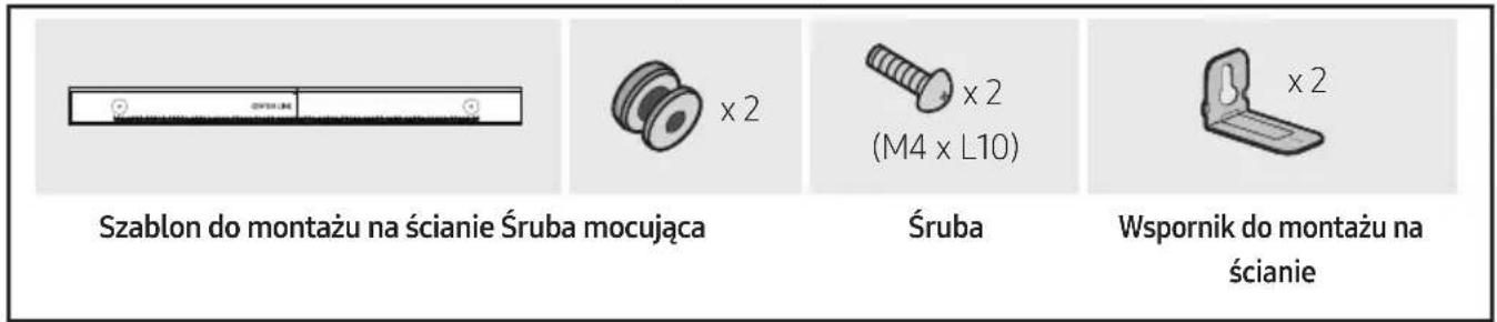 Szablon do montażu na ścianie Śruba mocująca x 2 x 2 (M4 x L10) x 2 Śruba Wspornik do montażu na ścianie