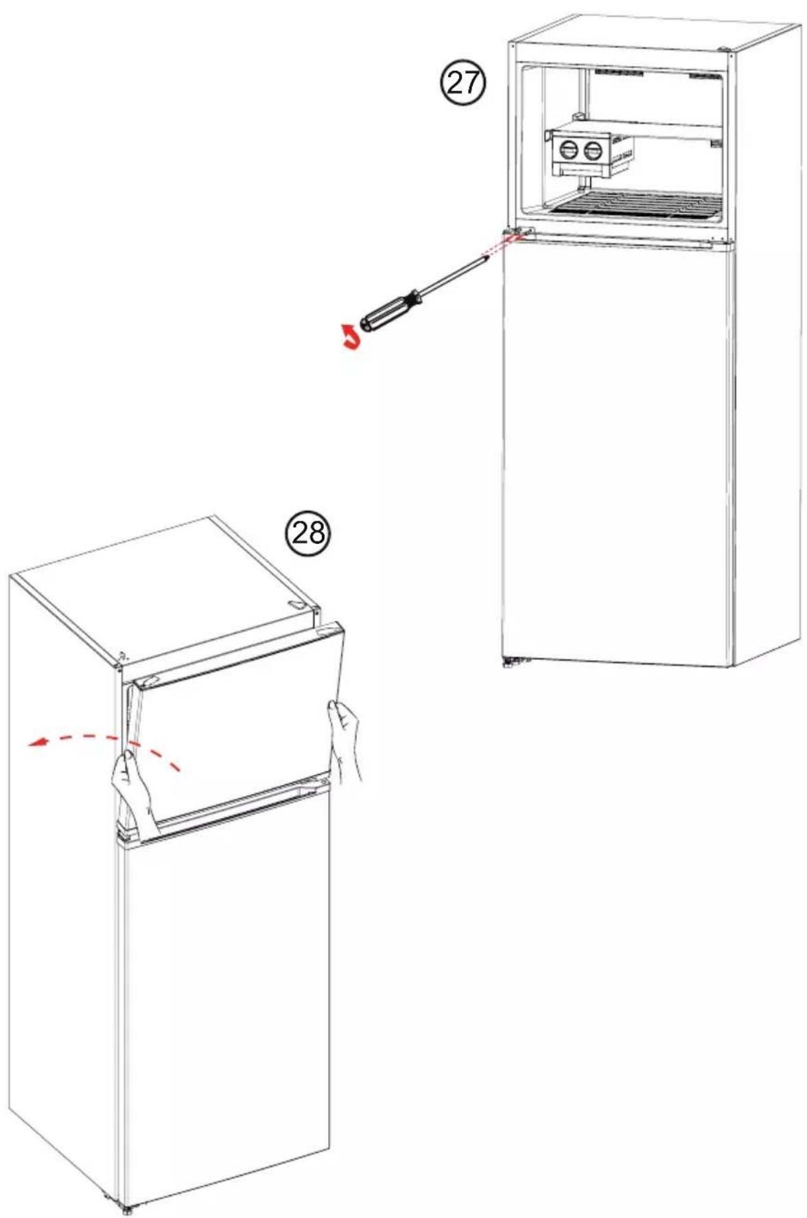 SAMSUNG RT30A3100SA - How to reverse door(applicable model only) - 21
