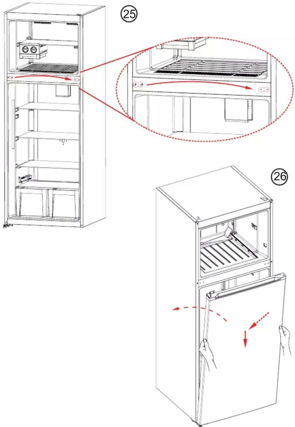 SAMSUNG RT30A3100SA - How to reverse door(applicable model only) - 20
