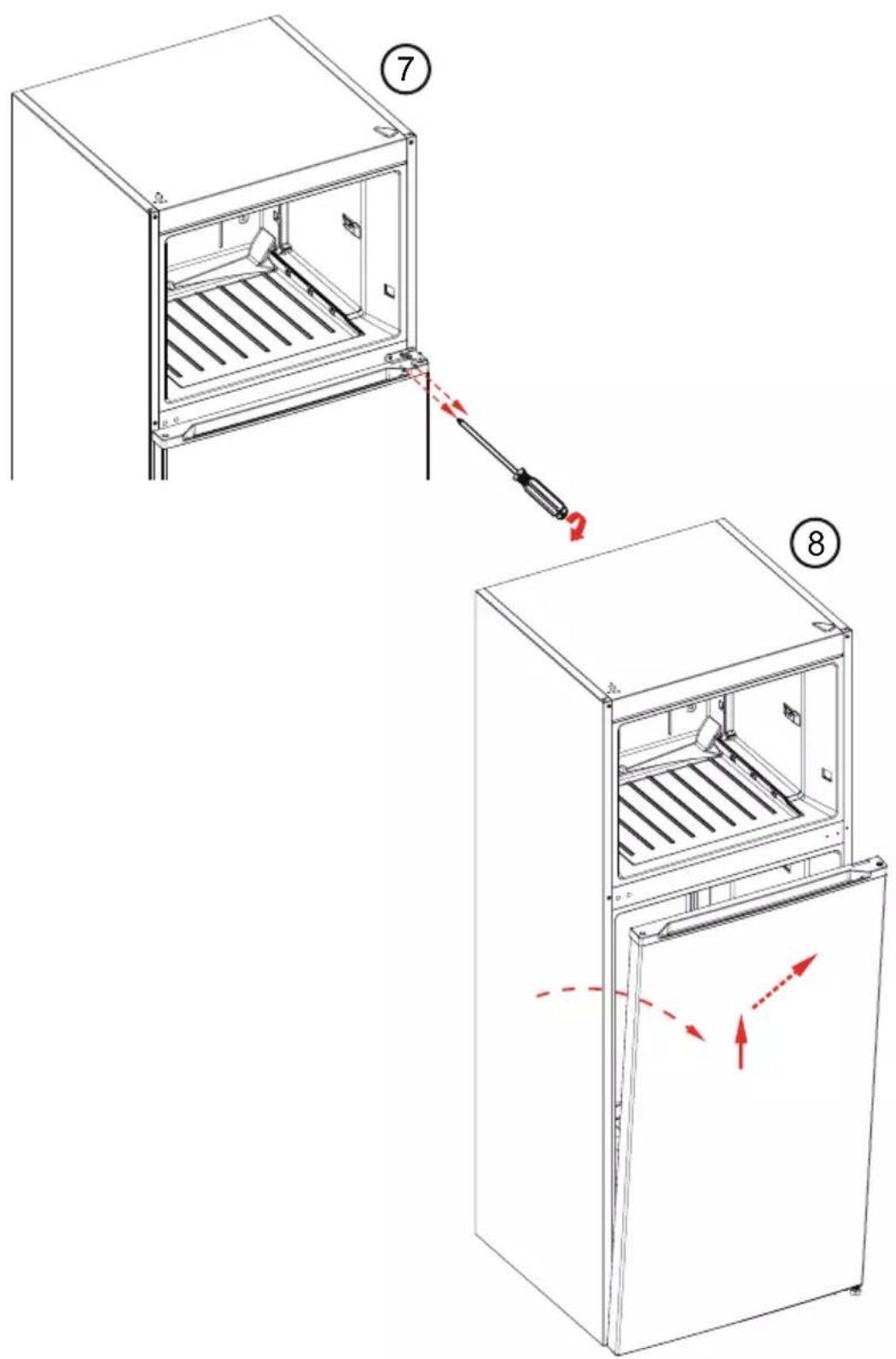 SAMSUNG RT30A3100SA - How to reverse door(applicable model only) - 8