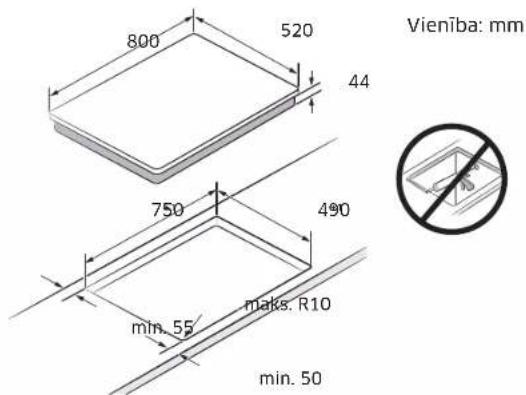 SAMSUNG NZ85C5047FK - Plīts virsmas uzstādīšana - 2
