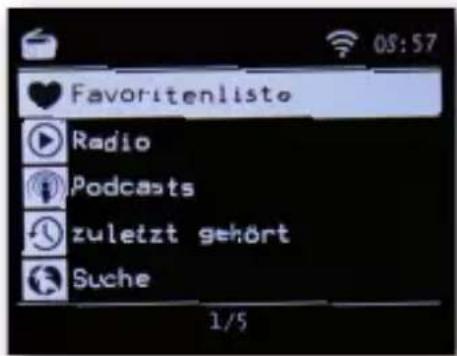 Imperial DABMAN i460 - Selecting an Internet radio station - 2