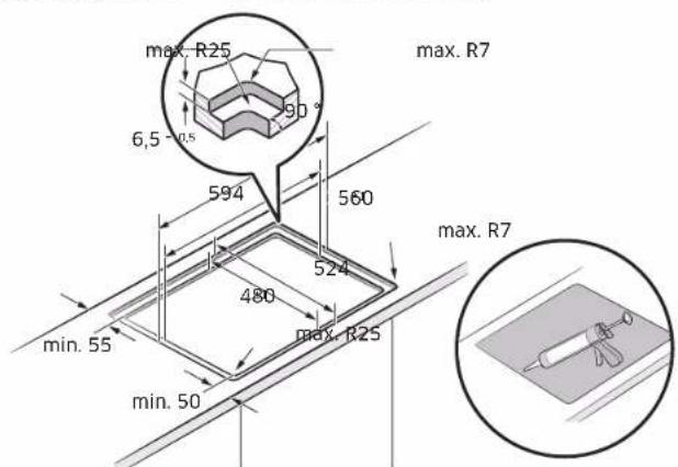 SAMSUNG NZ64B6058FK - Installation af kogeplade - 2
