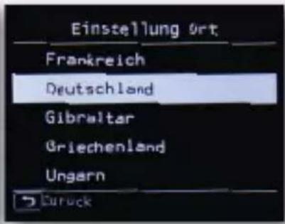 Imperial DABMAN i310 CD - Einstellungen Ort - 2