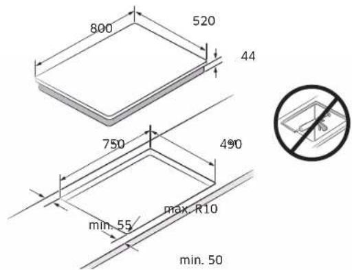 SAMSUNG NZ84C6057FK - Installation de la table de cuisson - 2