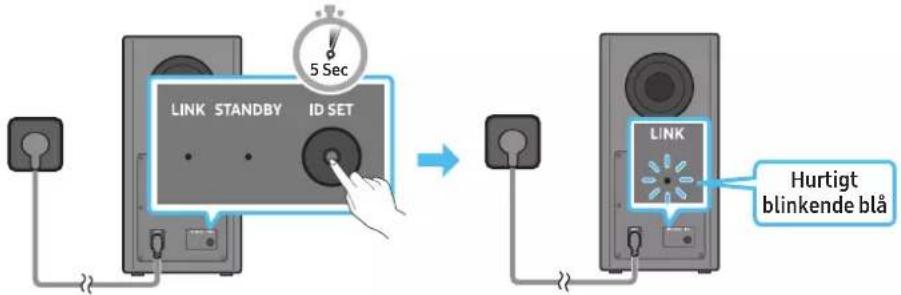 LINK STANDBY ID SET 5 Sec LINK Hurtigt blinkende blå