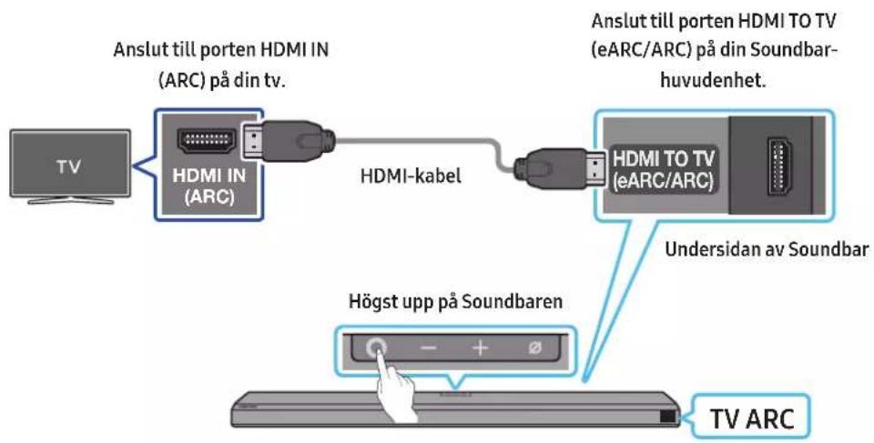 SAMSUNG HW-Q810A - Ansluta en TV som stöder HDMI ARC (Audio Return Channel) - 1