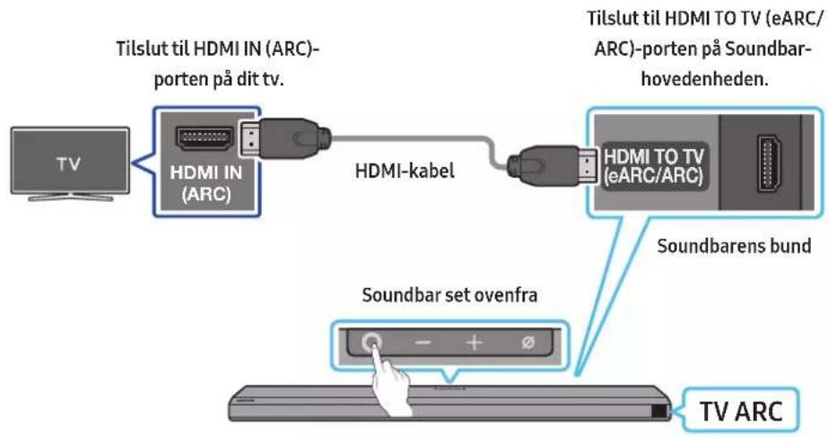 SAMSUNG HW-Q810A - Tilslutning af tv'et, der understøtter HDMI ARC (Audio Return Channel) - 1