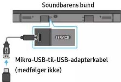 Soundbarens bund SERVICE Mikro-USB-til-USB-adapterkabel (medfølger ikke)