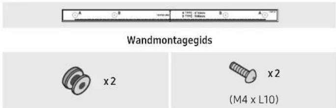 Wandmontagegids x 2 x 2 (M4 x L10)