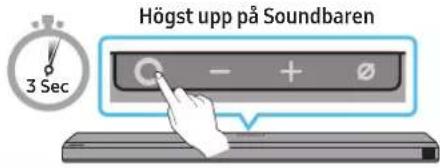 Högst upp på Soundbaren 3 Sec - + Ø