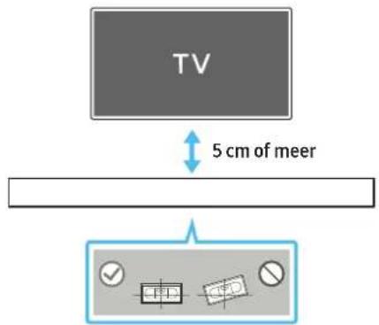 TV 5 cm of meer