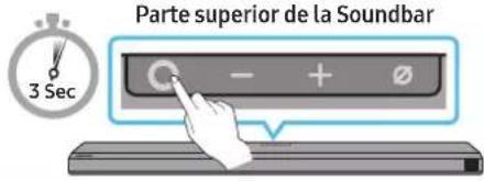 Parte superior de la Soundbar 3 Sec