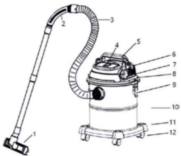 Orbegozo APS 1400 - VACUUM PARTS - 1
