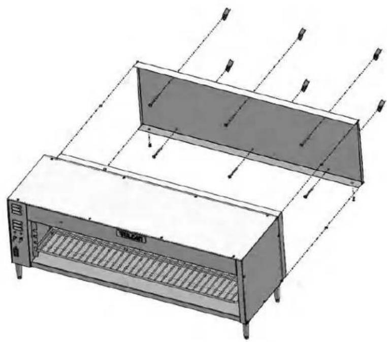 Vulcan 1048W - WALL MOUNTING (MODELS 1024, 1036 &amp; 1048W ONLY) - 1