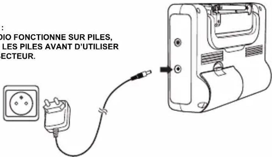 LENCO MPR-035 - A l'aide de l'adaptateur secteur (inclus) - 1