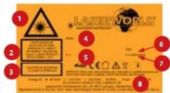Laserworld PL-10 MK3 - Security Label | Sicherheitsetikett | Étiquette de sécurité - 1