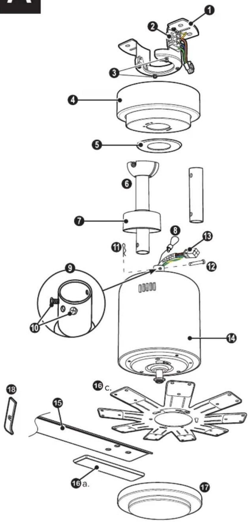 CasaFan Big Smooth Eco - COMPONENTI (Figura A, pagina 28) - 2