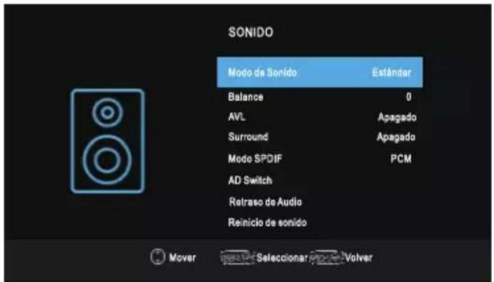 OK OTV 32H-5022C - Menú de sonido - 1